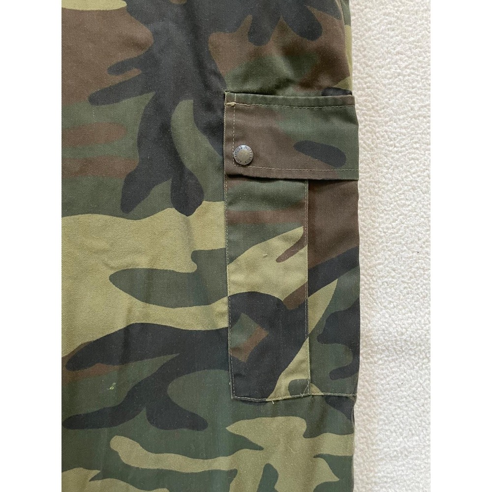 Vintage 90s Northwest Territory Mens Large Cargo Pants Woodland Camo Adj Waist - Picture 9 of 16